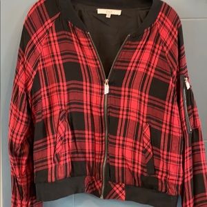 Plaid bomber jacket